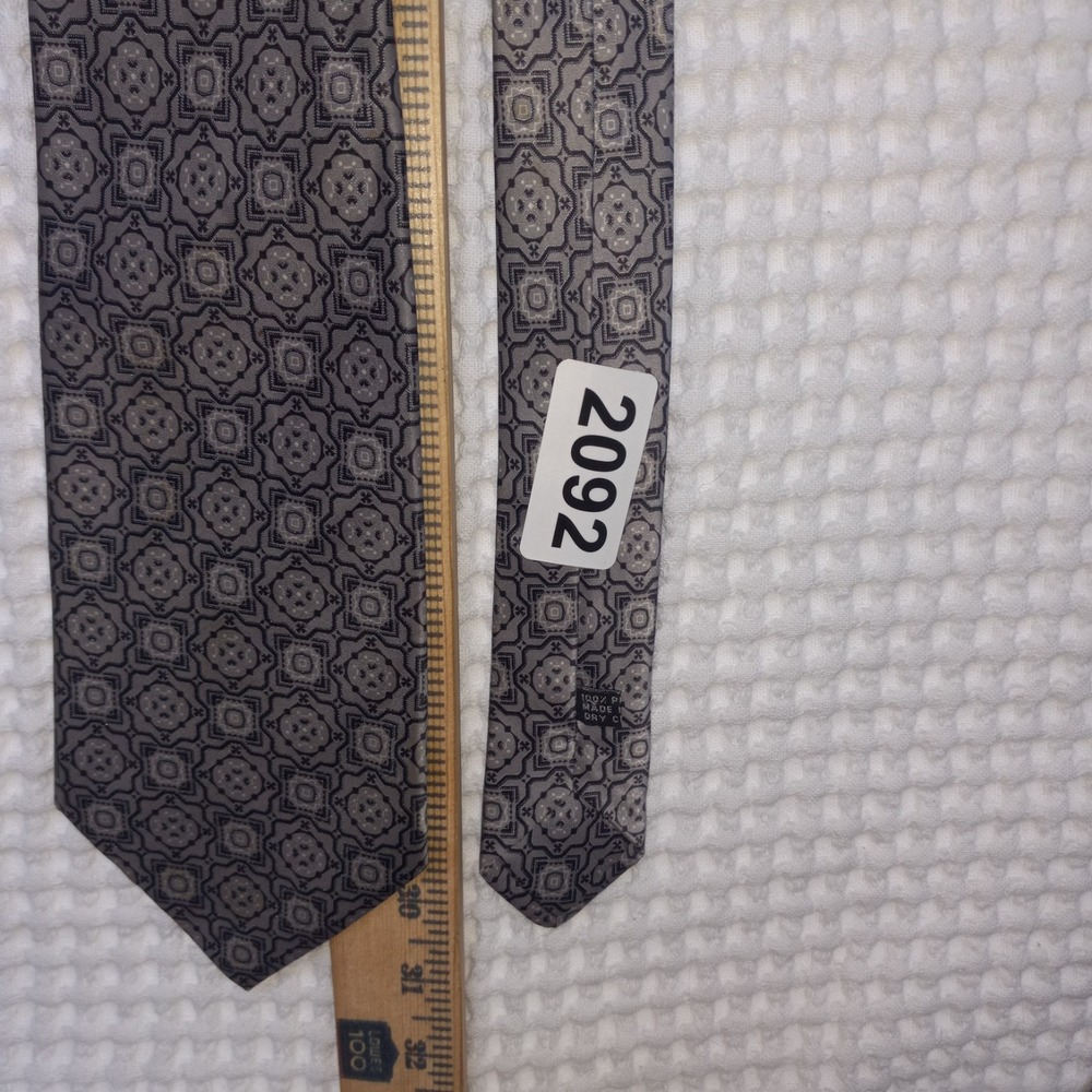 Stefano Ricci Luxury Collection Silk Tie Extra Long Gray Black  64"L 3.5" Italy - Picture 8 of 8
